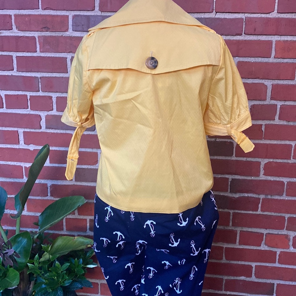 Yellow Cropped Jacket - Picture 4 of 6